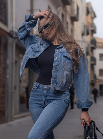 Giacca di jeans donna made in italy